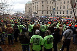 Statehouse union rally, March 10, 2011