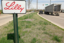 Proceeds from a refinancing of bonds that paid for road improvements to Lilly's Technology Center on Harding Street, above, will provide a chunk of the funding for North of South.