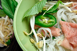 Pho with Rare Beef  at Pho Asian restaurant