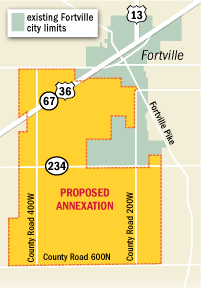Fortville annexation map