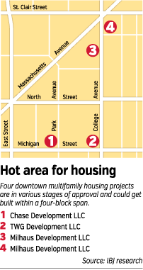 REW map of downtown housing projects