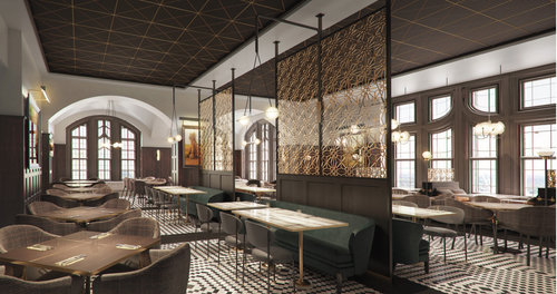 Purdue hotel restaurant rendering