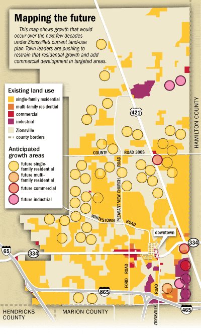 Zionsville map