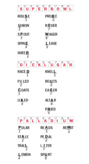 Answers to MickeyÃ¢â‚¬â„¢s puzzle