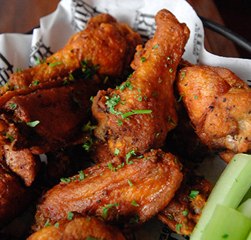 Chicken wings at the Tilted Kilt