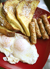 Breakfast combo at Red Eye Cafe