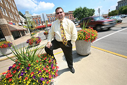 Shelbyville mayor in town square