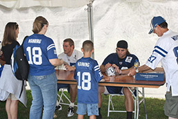 Colts signing autographs
