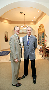 Left to right, Bruce Buchanan and his brother Brian at Flanner and Buchanan Funeral Center North.