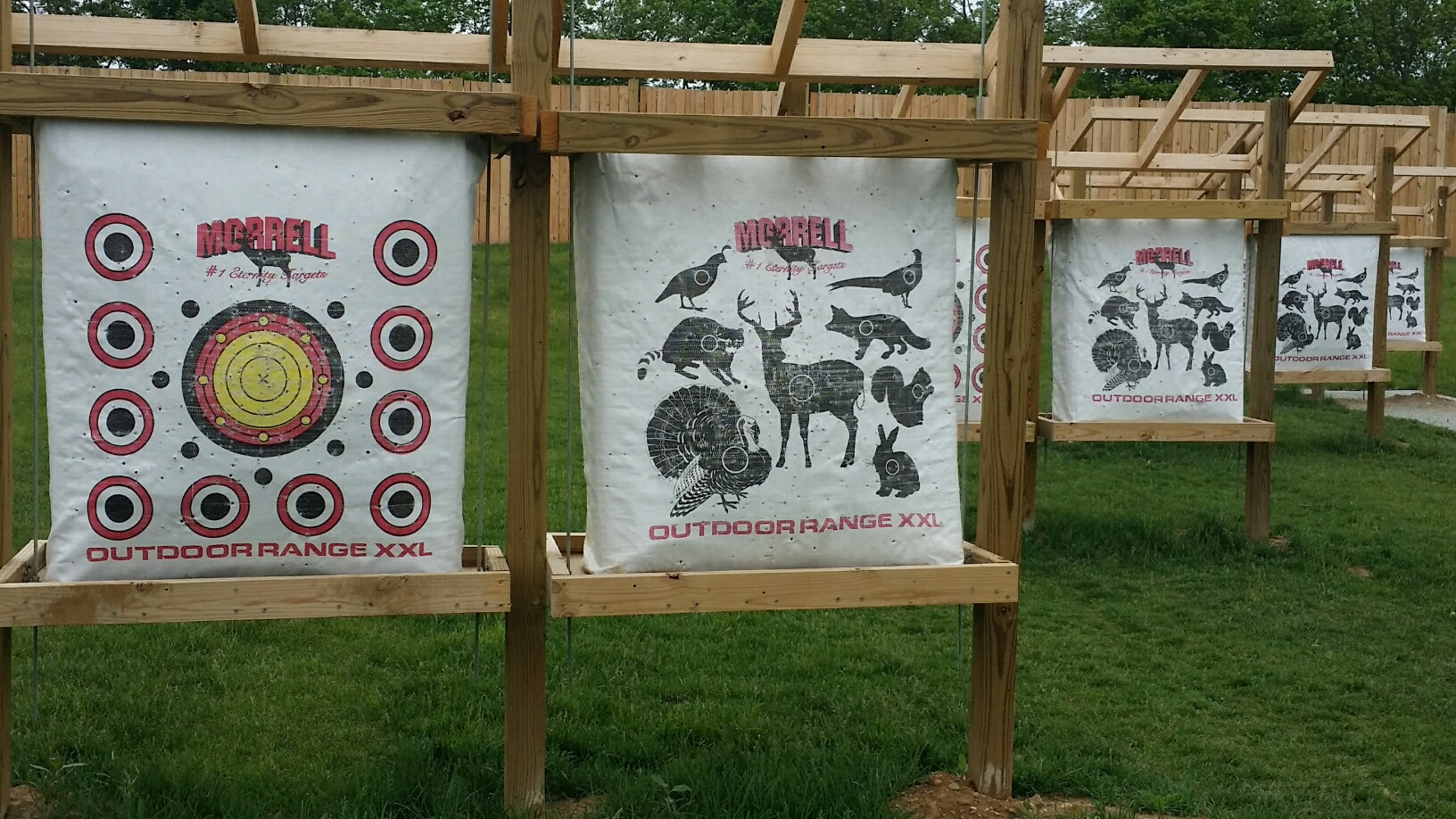 Archery range close up