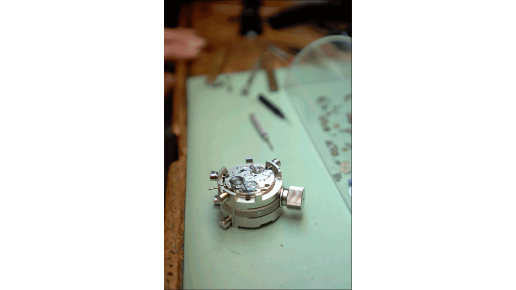 To become a 21st Century Certified Watchmaker, Rostiser must prove he can repair four types of modern watches.