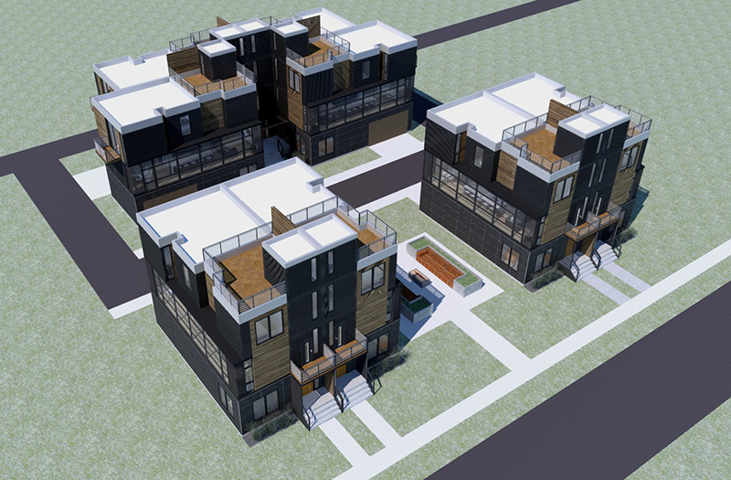Developer floating $5M in townhouses made from 32 shipping